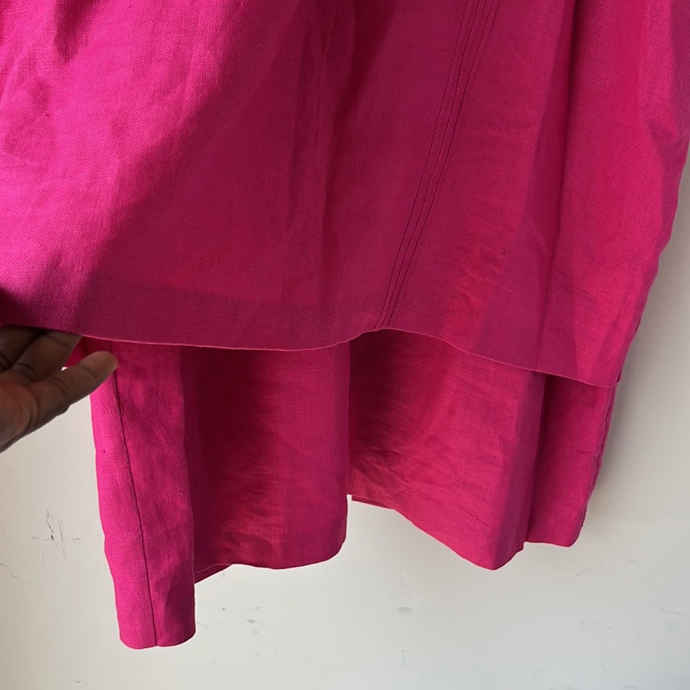 Plaza South 100% Linen pink Dress Size 24W Petite - Picture 6 of 15